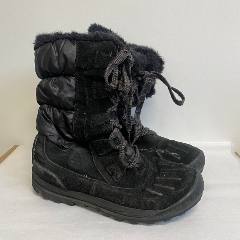 Timberland Black Suede Lace Up Winter Boots